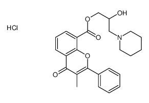 (2-hydroxy-3-piperidin-1-ylpropyl) 3-methyl-4-oxo-2-phenylchromene-8-carboxylate,hydrochloride Structure