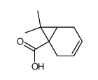 7,7-dimethylbicyclo(4,1,0)hept-3-ene-1-carboxylic acid Structure