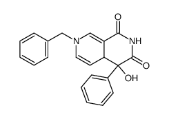 7-benzyl-4-hydroxy-4-phenyl-4a,7-dihydro-2,7-naphthyridine-1,3(2H,4H)-dione结构式