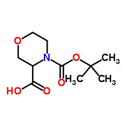 (R)-N-Boc-Morpholine-3-carboxylic acid Structure