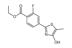 ethyl 2-fluoro-4-(4-hydroxy-5-methyl-1,3-thiazol-2-yl)benzoate结构式