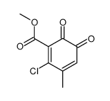 2-chloro-3-methyl-5,6-dioxo-1,3-cyclohexadiene-carboxylic acid methyl ester结构式