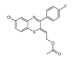 6-chloro-3-(p-fluorophenyl)-2H-1,4-benzothiazine-Δ2,β-ethanol acetate Structure