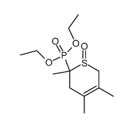 (2,4,5-Trimethyl-1-oxo-1,2,3,6-tetrahydro-1λ4-thiopyran-2-yl)-phosphonic acid diethyl ester结构式