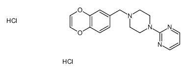 Piperazine, 1-(1,4-benzodioxin-6-ylmethyl)-4-(2-pyrimidinyl)-, dihydro chloride structure