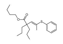 butyl 4-phenylsulfanyl-2,2-dipropylpent-3-enoate结构式