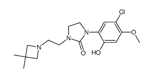 1-(3-Chloro-6-hydroxy-4-methoxyphenyl)-3-[2-(3,3-dimethylazetidin-1-yl)ethyl]-2-imidazolidinone结构式