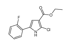 2-chloro-5-(2-fluorophenyl)-1H-pyrrole-3-carboxylic acid ethyl ester Structure