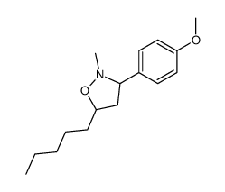 3-(4-methoxyphenyl)-2-methyl-5-pentyl-1,2-oxazolidine Structure