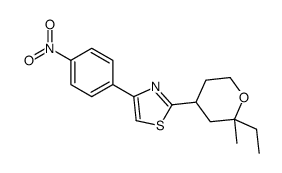 2-(2-ethyl-2-methyloxan-4-yl)-4-(4-nitrophenyl)-1,3-thiazole结构式