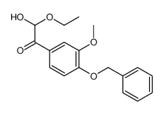 2-ethoxy-2-hydroxy-1-(3-methoxy-4-phenylmethoxyphenyl)ethanone结构式