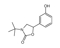 3-tert-butyl-5-(3-hydroxyphenyl)-1,3-oxazolidin-2-one结构式