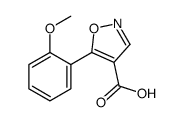 5-(2-methoxyphenyl)-1,2-oxazole-4-carboxylic acid结构式