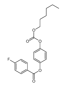 (4-hexoxycarbonyloxyphenyl) 4-fluorobenzoate结构式