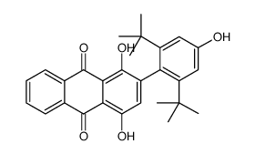 9,10-Anthracenedione, 2-[2,6-bis(1,1-dimethylethyl)-4-hydroxyphenyl]-1,4-dihydroxy Structure
