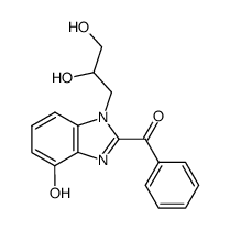 3-(2-benzoyl-4-hydroxy-1H-benzimidazol-1-yl)-1,2-propanediol Structure