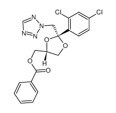 cis-4-benzoyloxymethyl-2-(2,4-dichlorophenyl)-2-(1,2,3,5-tetrazol-1-ylmethyl)-1,3-dioxolane Structure