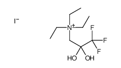 triethyl-(3,3,3-trifluoro-2,2-dihydroxypropyl)azanium,iodide Structure