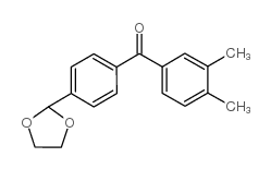 3,4-DIMETHYL-4'-(1,3-DIOXOLAN-2-YL)BENZOPHENONE structure
