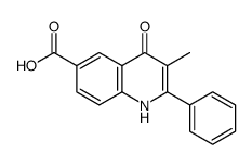 3-methyl-4-oxo-2-phenyl-1H-quinoline-6-carboxylic acid结构式