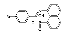 8-[(4-bromophenyl)methylideneamino]naphthalene-1-sulfonic acid结构式