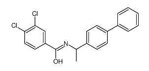 3,4-dichloro-N-[1-(4-phenylphenyl)ethyl]benzamide结构式