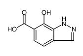 1H-Indazole-6-carboxylic acid, 7-hydroxy结构式