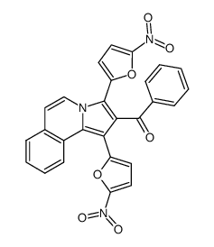 [1,3-Bis-(5-nitro-furan-2-yl)-pyrrolo[2,1-a]isoquinolin-2-yl]-phenyl-methanone结构式