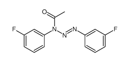 1-Triazene, 3-acetyl-1,3-bis(3-fluorophenyl) Structure