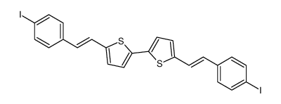 2-[2-(4-iodophenyl)ethenyl]-5-[5-[2-(4-iodophenyl)ethenyl]thiophen-2-yl]thiophene结构式