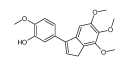 2-methoxy-5-(4,5,6-trimethoxy-3H-inden-1-yl)phenol结构式