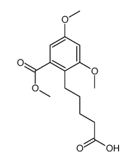 5-(2,4-dimethoxy-6-methoxycarbonylphenyl)pentanoic acid结构式