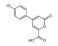 4-(4-chlorophenyl)-6-oxopyran-2-carboxylic acid Structure