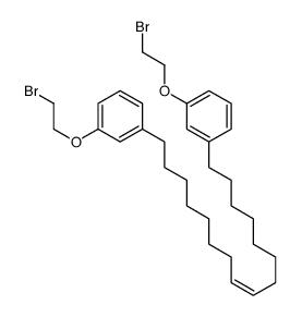 1-(2-bromoethoxy)-3-[16-[3-(2-bromoethoxy)phenyl]hexadec-8-enyl]benzene Structure