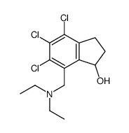 4,5,6-trichloro-7-(diethylaminomethyl)-2,3-dihydro-1H-inden-1-ol Structure