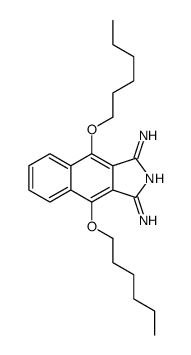 4,9-dihexoxy-3-iminobenzo[f]isoindol-1-amine结构式