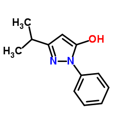 3-Isopropyl-1-phenyl-1H-pyrazol-5-ol结构式