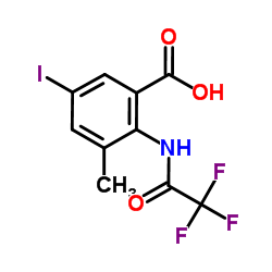 5-Iodo-3-methyl-2-[(trifluoroacetyl)amino]benzoic acid结构式