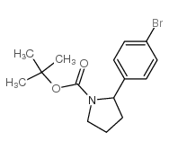 2-(4-溴-苯基)-吡咯烷-1-羧酸叔丁酯结构式