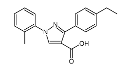 1H-Pyrazole-4-carboxylic acid, 3-(4-ethylphenyl)-1-(2-methylphenyl)结构式