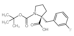(R)-1-(TERT-BUTOXYCARBONYL)-2-(3-FLUOROBENZYL)PYRROLIDINE-2-CARBOXYLIC ACID Structure