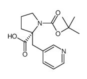 1,2-Pyrrolidinedicarboxylic acid, 2-(3-pyridinylmethyl)-, 1-(1,1-dimethylethyl) ester, (2R)结构式