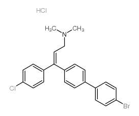 (E)-3-(4'-bromo[1,1'-biphenyl]-4-yl)-3-(4-chlorophenyl)-N,N-dimethylallylamine hydrochloride structure