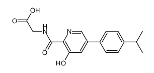 {[3-Hydroxy-5-(4-isopropylphenyl)pyridine-2-carbonyl]amino}-acetic acid结构式