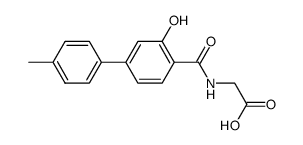 [(3-Hydroxy-4'-methyl-biphenyl-4-carbonyl)-amino]-acetic acid结构式