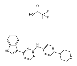 4-(1H-indol-3-yl)-N-(4-morpholin-4-ylphenyl)pyrimidin-2-amine trifluoroacetate Structure