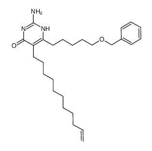 2-amino-5-(undec-10-enyl)-6-(5-benzyloxypentyl)-1[H]-pyrimidin-4-one Structure