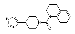 (3,4-Dihydro-2H-quinolin-1-yl)[4-(1H-pyrazol-4-yl)piperidin-1-yl]methanone Structure