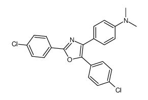 4-[2,5-bis-(4-chloro-phenyl)-oxazol-4-yl]-N,N-dimethyl-aniline Structure