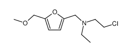 ethyl-(2-chloro-ethyl)-(5-methoxymethyl-furfuryl)-amine结构式